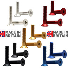 M8 COUNTERSUNK SCREWS 7075 T6 ALUMINIUM CSK HEX ALLEN KEY SOCKET BOLTS ANODISED