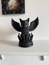 Winged cat ornament