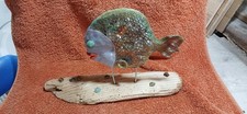 Raku Fired Ceramic Swimming