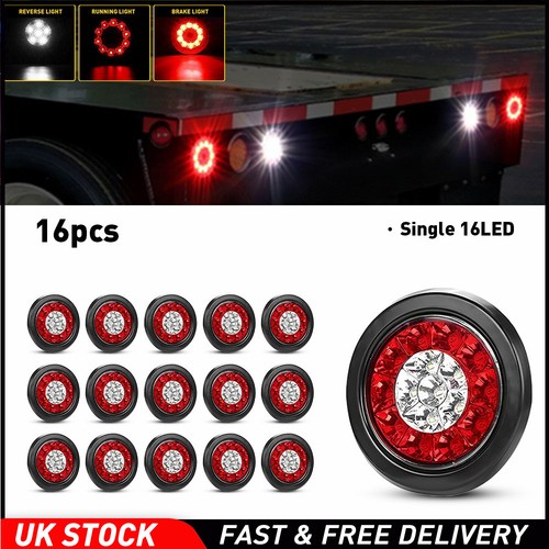 16xred white round truck - 16xred/white, 4"
