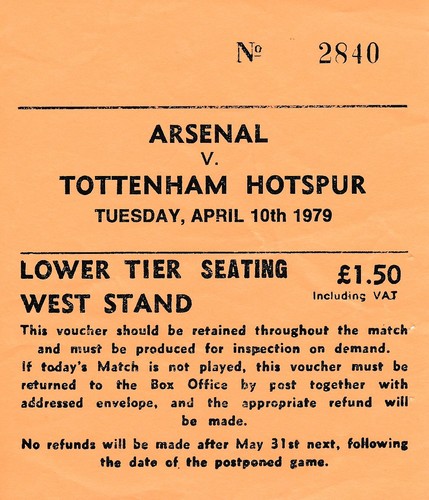 Ticket arsenal tottenham - ticket:, v