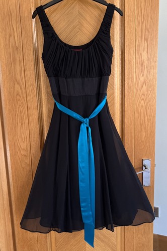 Monsoon midi black silk - black,