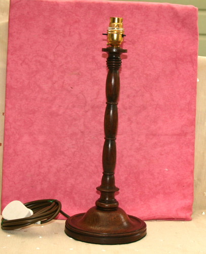 Vintage 1930s wooden - vintage, lamp