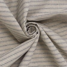 Yale Ticking Stripe Double Width Fabric Grey | 280cm Wide | Curtains Cushions