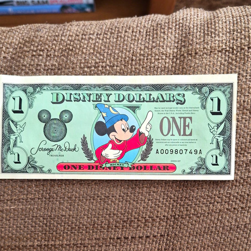 Disney dollars - $1,