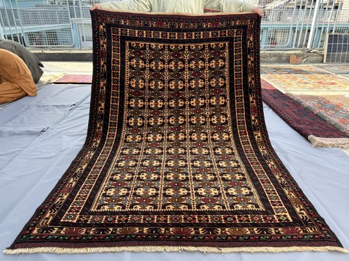 Beige hand knotted - hand, afghan