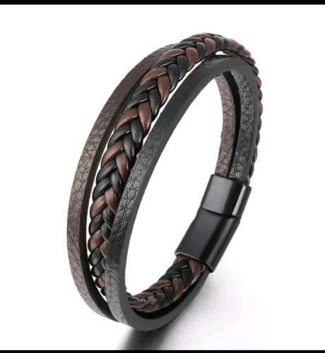 Men genuine brown leather - genuine,