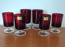 6 Vintage Luminarc Red