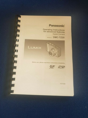 Panasonic dmc tz20 full user - panasonic,