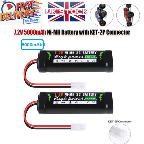 2pcs 5000mah ni - 7.2v,