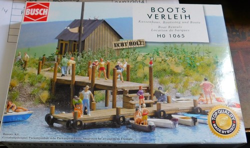 Busch 1065 boat jetty - boat, 'jetty-pier'