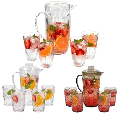 Plastic pitcher with lid and - pitcher,