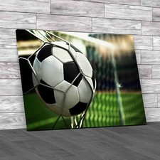 Goal And Metadata Football's Flying Net Gate Canvas Print Large Picture Wall Art