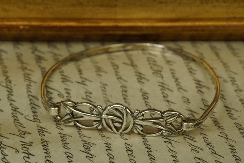 Silver bangle bracelet rennie - silver,