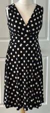 Ronni Nicole Polka Dot Dress - Black / White - Slimmer Lining - Size 14 - NWOT