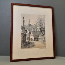 Old Antique Etching Plöner