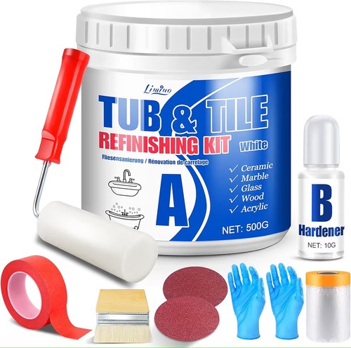 Tub tile refinishing - tub, kit