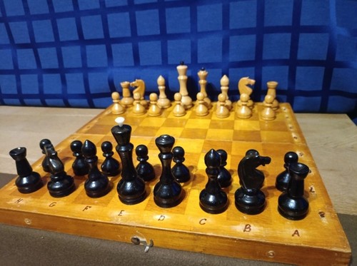 Vintage wooden chess - vintage,