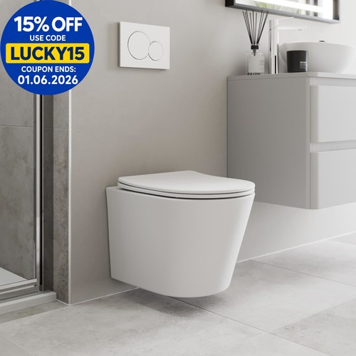 Wall hung rimless toilet - wall,