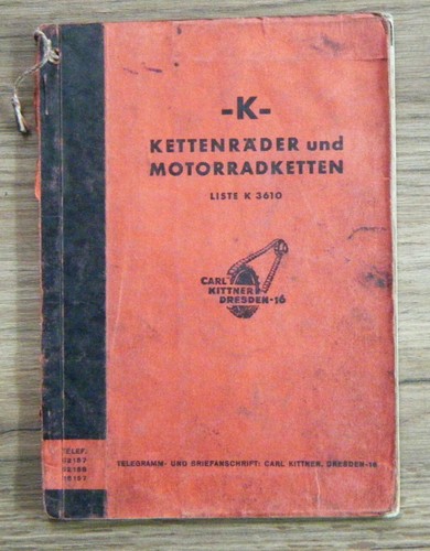 Catalogue sprockets and