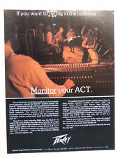 vintage magazine advert 1984 PEAVEY MONITORS