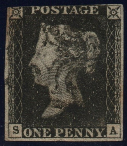 1840 penny black - gb, 1d