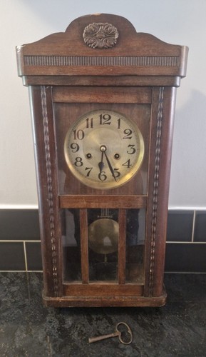 Wooden wall clock - wall,