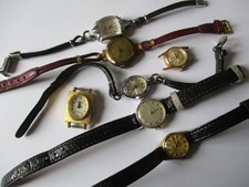 Vintage ladies wrist watches x 7 FOR REPAIR Timex Ancre Bulova Tiara Ermano