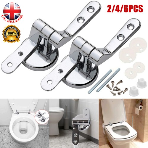 6pcs chrome toilet seat - chrome,
