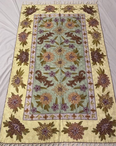 Floral colorful woven throw - floral,