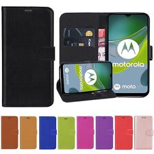 For Motorola Moto E13 E14 E20 E30 Case Leather Flip Slim Wallet Book Phone Cover