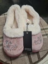 JEFF&CO JEFF BANKS LADIES FAUX FUR SLIPPERS UK SIZE 4 EUR 37 brand new present