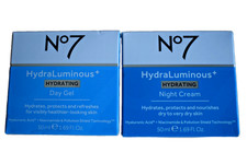 No7 Hydraluminous +Hydrating Day Gel 50ml & Hydrating Night Cream.