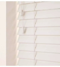 Blinds Real Wood String Venetian Blinds Smooth 50mm Slat 120cm Drop, 175cm Width