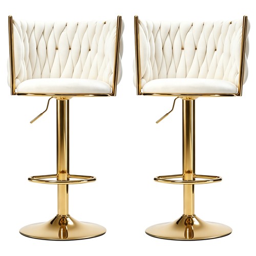 Luxury bar stools gold woven - luxury,