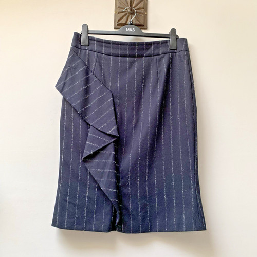 The fold london navy pinstripe - navy,
