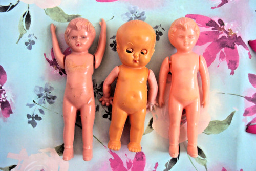 Small vintage doll - doll, airfix