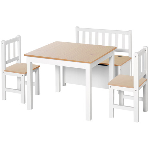 Homcom piece kids wooden - 4-piece,