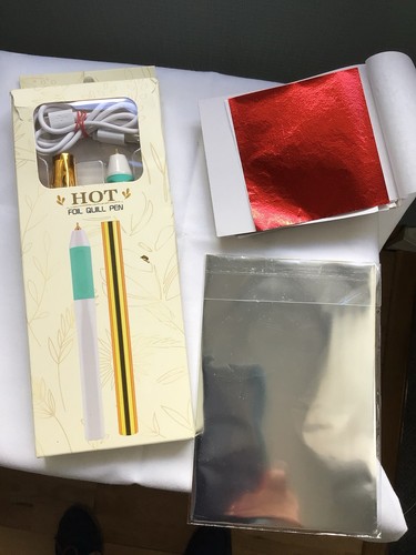 Hot foil quill - pen, card