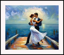 Limited Edition Jack Vettriano Inspired Tango Dancers Giclee Home Decor Wall Art