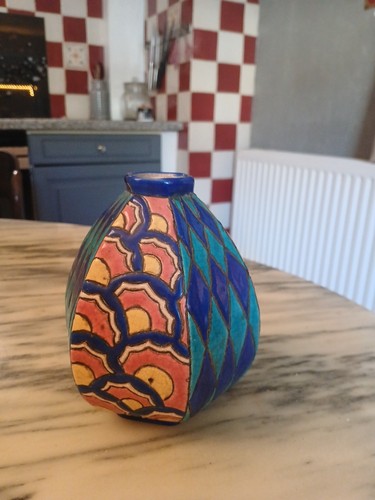 Longwy art deco vase - longwy,