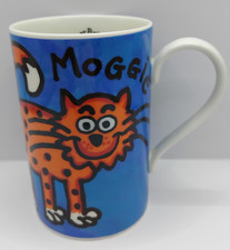 Dunoon Whittard of Chelsea Blue Moggie Purr Purr Comical Cat theme Stoneware Mug