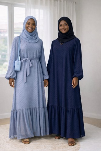 Polka dot elegant chiffon