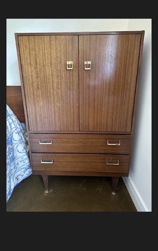 Plan 1950s retro bedroom - plan,
