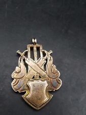 Antique FH Silver Watch Fobs Cricket Medal Gold Plated