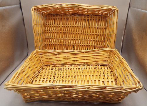 Rustic wicker rectangle - wicker,