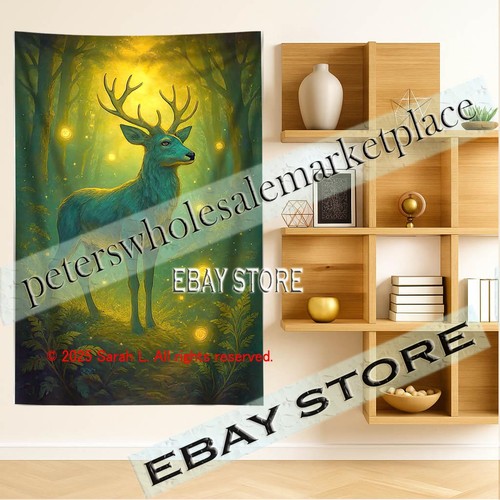 Stag forest wall tapestry - wall,