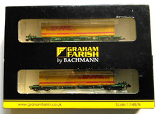 N Gauge Intermodal Bogie Wagons  2 x 45ft containers  WEATHERED Exc. Boxed Cond.