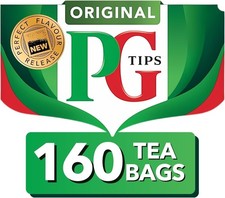 PG Tips Original Black Tea, Refreshing & Flavourful, 160 Teabags