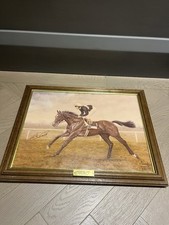 Signed Lester Piggott - UP Ardross 1982 Canvas Print Number 236/400 